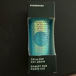 Cold cup blue Starbucks keychain ombre